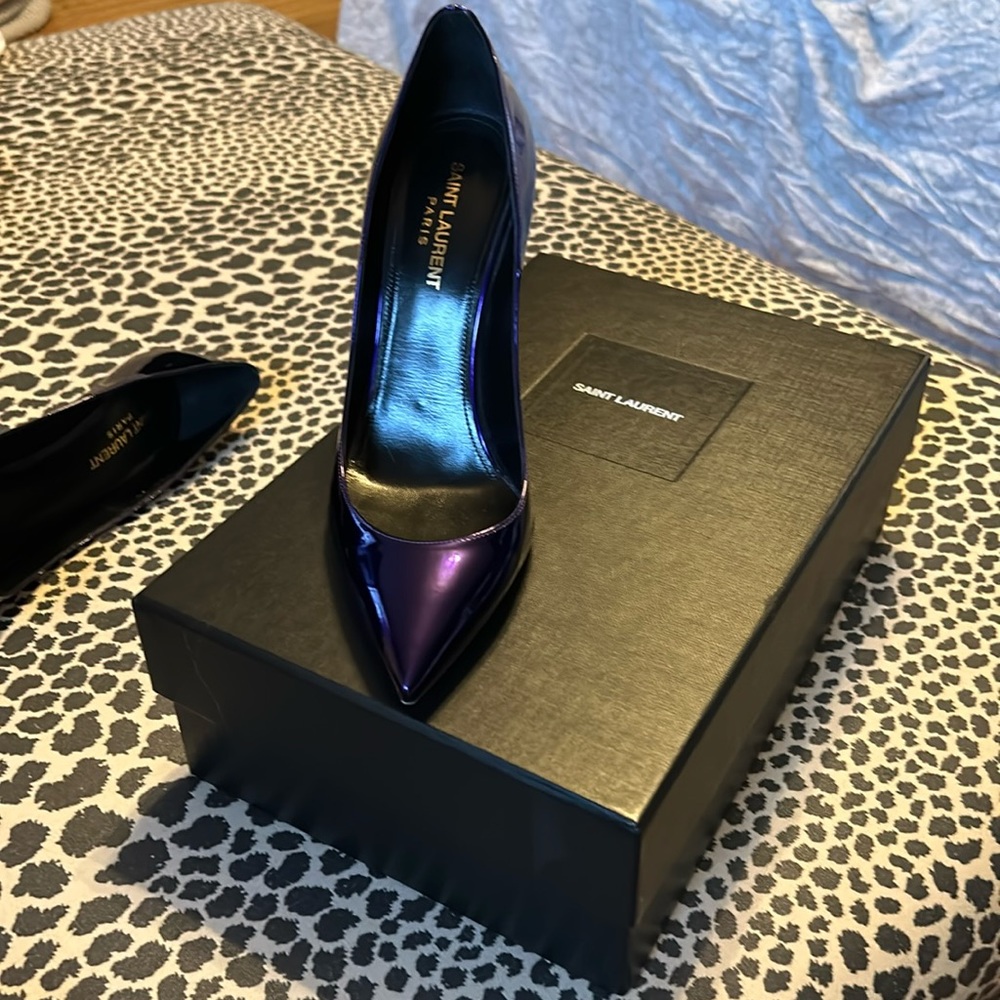 Saint Laurent Disco Violet Stilettos